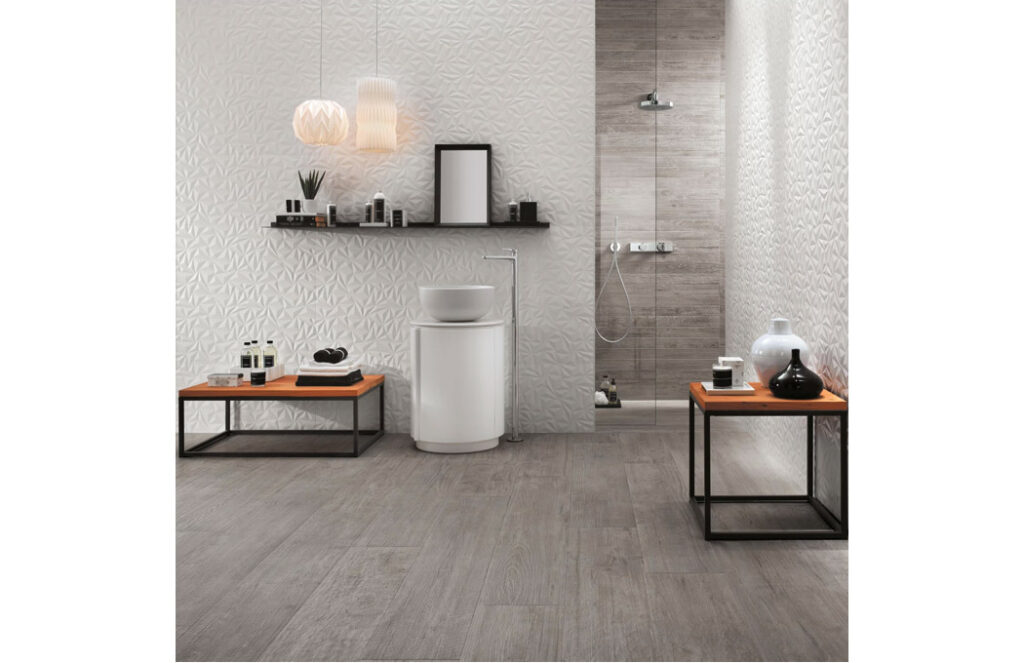 Μπάνιο με πλακάκι επίστρωσης τοίχου 3D Wall Design | Αφοί Δελή